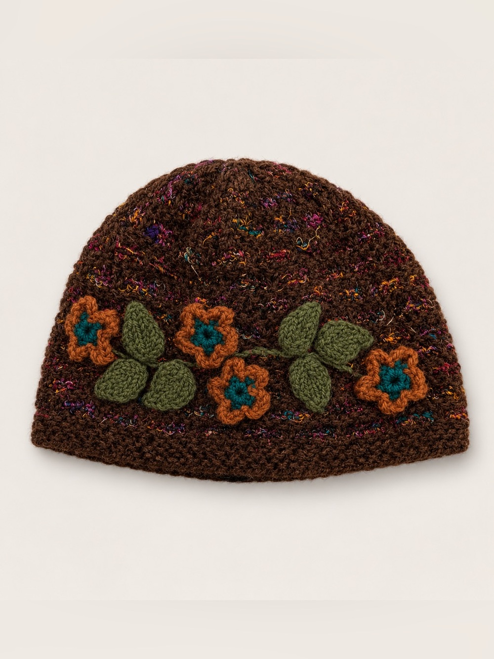 Womens Bohemian Wool Silk Crochet Knit Hat Fairy Grunge Bohemian